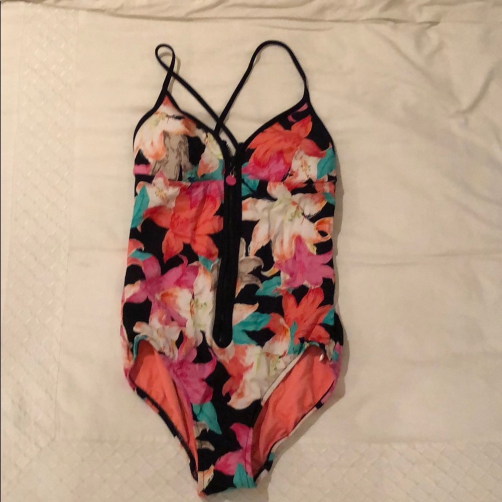Seafolly Hibiscus Floral One Piece with Zipper